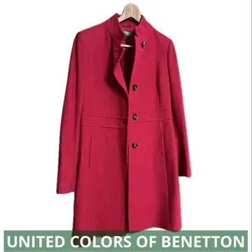 새상품급 UNITED COLORS OF BENETTON 핑크 롱 코트