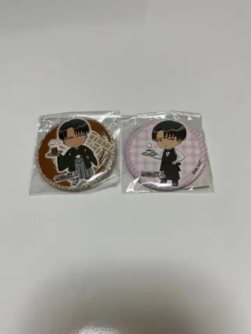 진격의 거인 캐릭터움 카페 캔뱃지 리바이 2종 세트