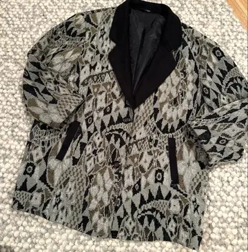 [80년대 빈티지] 벨벳 옷깃 x 올 패턴 자켓 | 하나뿐인 존재감 발군