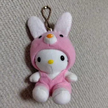 헬로키티 토끼 코스튬 키링