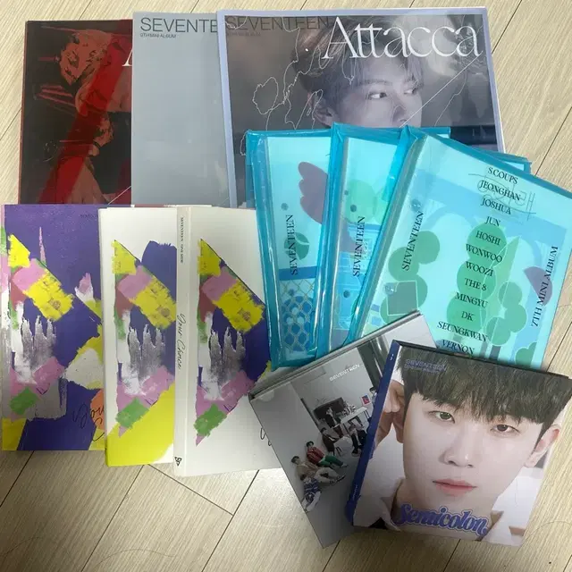 세븐틴 굿즈 일괄 판매(캐럿봉, 포토북, 포카, 앨범)
