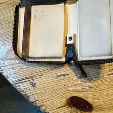 [ 브라운 가죽 미니 지갑