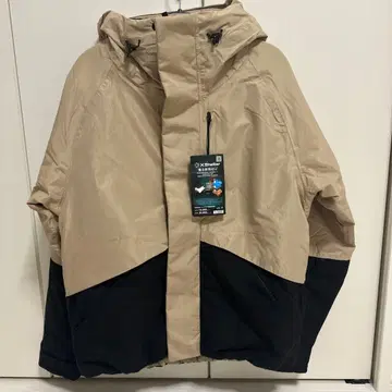 X Shelter 다운 자켓 베이지/블랙