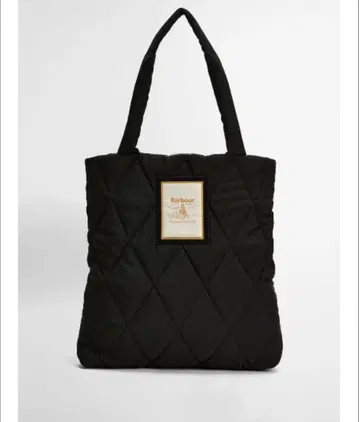 Mariah 퀼팅 토트백 블랙