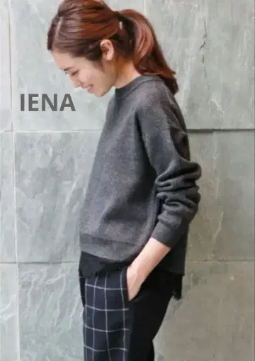 IENA 레이스 레이어드 스타일 양쪽 골지 풀오버