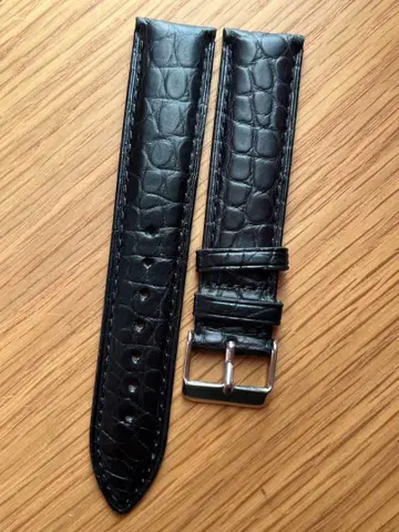 19mm 악어 가죽 벨트 블랙 남성용 손목시계용 5