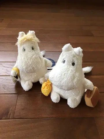 [ 레어 구하기 어려움 한 택 포함 ] 무민과 플로렌 봉제 인형 세트