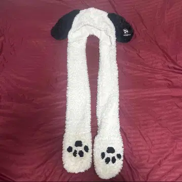 스누피 팬캡 머플러 포함 장갑 포켓 부착