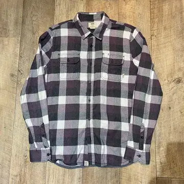vans 높은 배색 플란넬 셔츠 블록 체크 퍼플