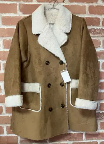 [새상품] 엠즈 엑사이트 페이크 무스탕 하프 코트 리버서블 M 사이즈