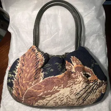 다람쥐 패턴 고블랑 소형 핸드백