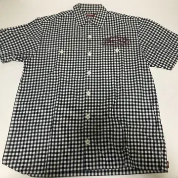 HideandSeek 체크 무늬 반팔 워크 셔츠 M 사이즈