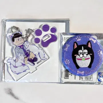 오소마츠 6쌍둥이 이치마츠 고양이전 아크릴 스탠드 마츠견 자수 배지