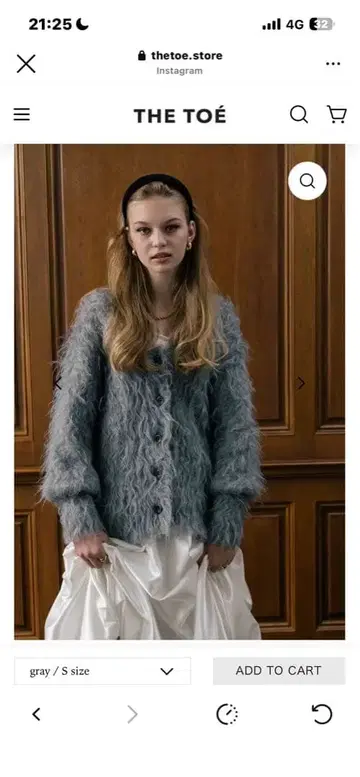 THE TOE Pigalle Shaggy Cardigan