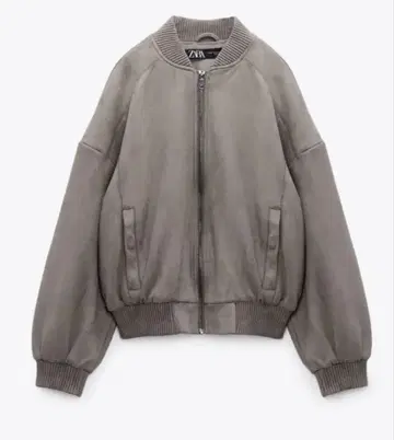 미사용 새상품 ZARA 페이크 스웨이드 봄버 자켓