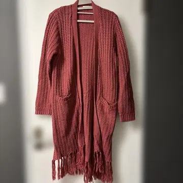 CECIL McBEE 프린지 롱 가디건