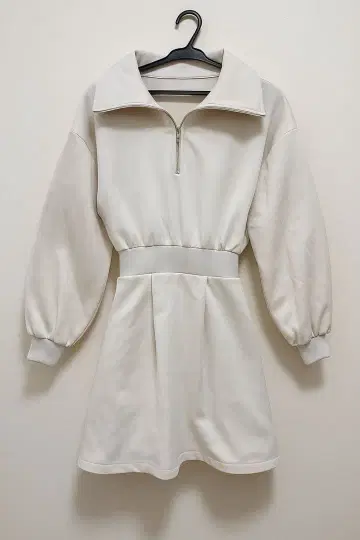 하프 지퍼 미니 원피스