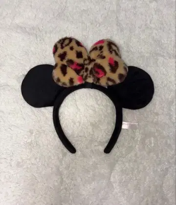 레오파드 리본 머리띠
