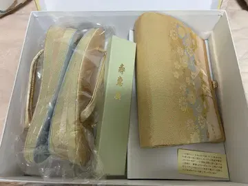 골드 꽃무늬 조리와 백 세트