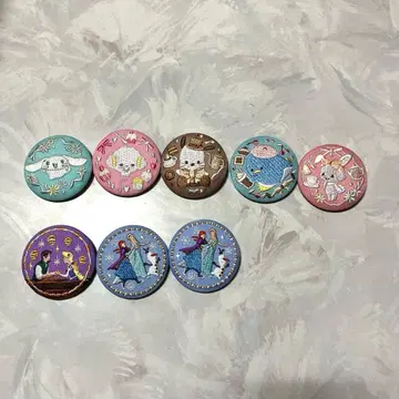 자수 캔뱃지 산리오 디즈니