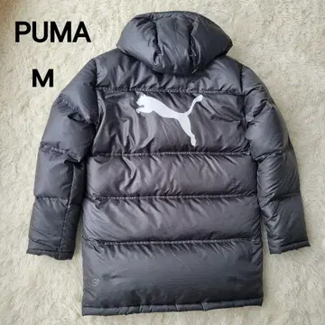 푸마 다운 자켓 코트 빅 로고 2way 그레이 M