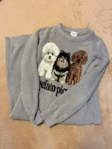 gelato pique 개 자수 DOG3 보아 룸웨어 원피스