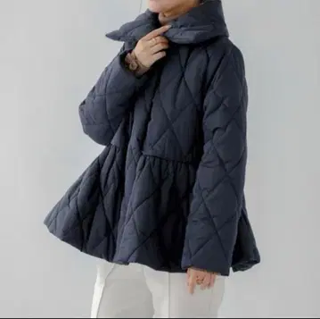 fitmore 핏모어 페플럼 패딩 자켓 네이비