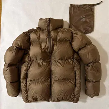 UNIQLO 유니클로 울트라 다운 볼륨 자켓 사이즈 M 컬러 브라운