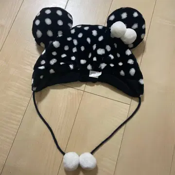 디즈니 미니 팬캡 도트 블랙