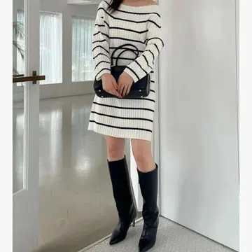 SNIDEL 리브 니트 미니 원피스