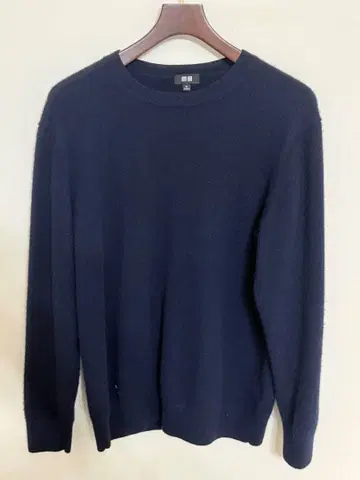 UNIQLO 네이비 캐시미어 크루넥 스웨터 XL