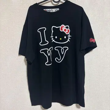 HELLO KITTY X YY T-SHIRT, BLACK