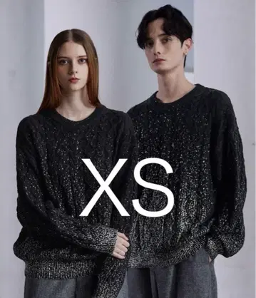 CLEL Foil Print Cable Crew Neck Knit