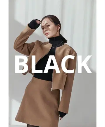 nuans V 울 더블 크로스 리버 숏 자켓 BLACK