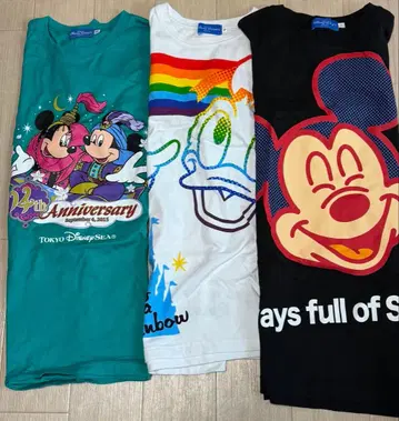 도쿄 디즈니 리조트 T셔츠 3종