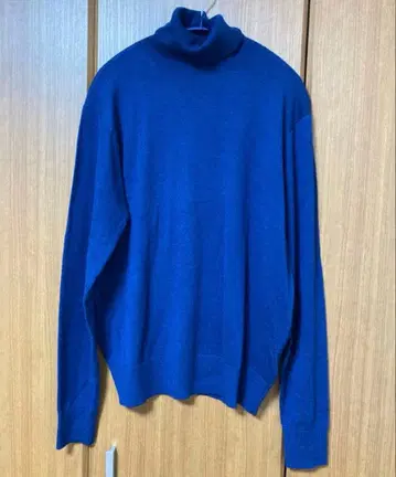 파랑 터틀넥 니트