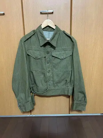 영국군 그린 데님 자켓 배틀 드레스 자켓 데드스탁