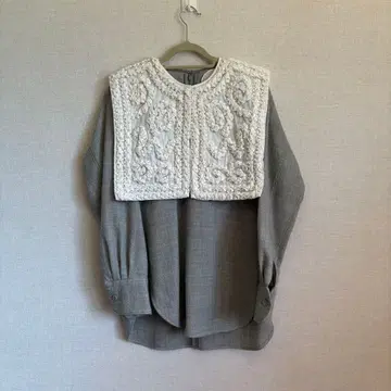 Pheeta Annabel Shirts 피타 탈부착 카라 울 셔츠