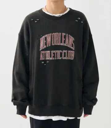 프릭스스토어 데미지 가공 맨투맨