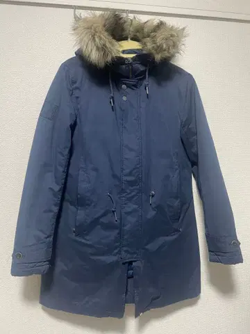 프리티 그린 네이비 모즈 코트 퍼 포함