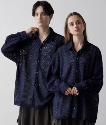 벌룬 소매 루즈 레이스 셔츠