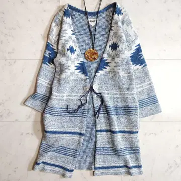 새상품급 론 헤르만 디자인 버튼 노르딕 무늬 코튼 니트 가디건