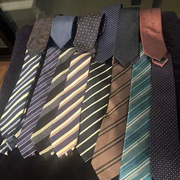 넥타이 14개 세트 스트라이프 도트