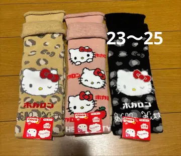 신는 호카론 따뜻한 속기모 산리오 헬로키티 3족 세트 23~25cm