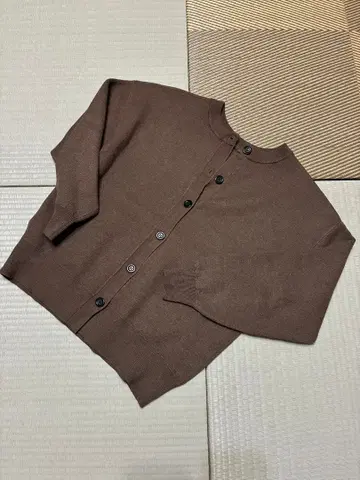 봉쥬르 사간 브라운 BERKELEY 로고 전후 2WAY 니트 가디건
