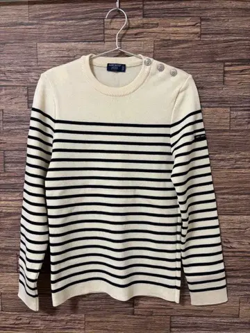 [새상품급] 세인트 제임스 마린 스웨터 니트 아이보리/네이비 T40