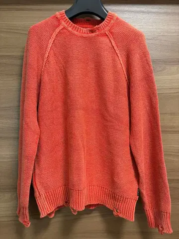 [ 새상품급 ] [ REPLEY ] 데미지 가공 크루넥 스웨터