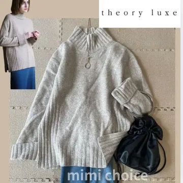 theory luxe 울 캐시미어 사이드 슬릿 니트 스웨터 F