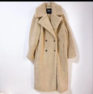새상품급 완판템 ZARA 엑스트라 롱 페이크 보아 코트 테디베어 코트
