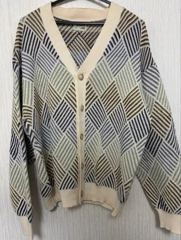 Gloster 다이아몬드 패턴 가디건 L